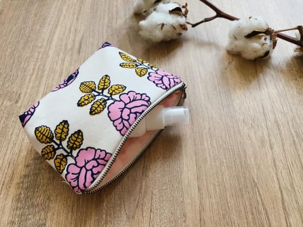 北歐限量 粉紅婚禮玫瑰 拉鍊收納包